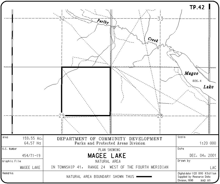 Magee Lake Natural Area (Government of Alberta)