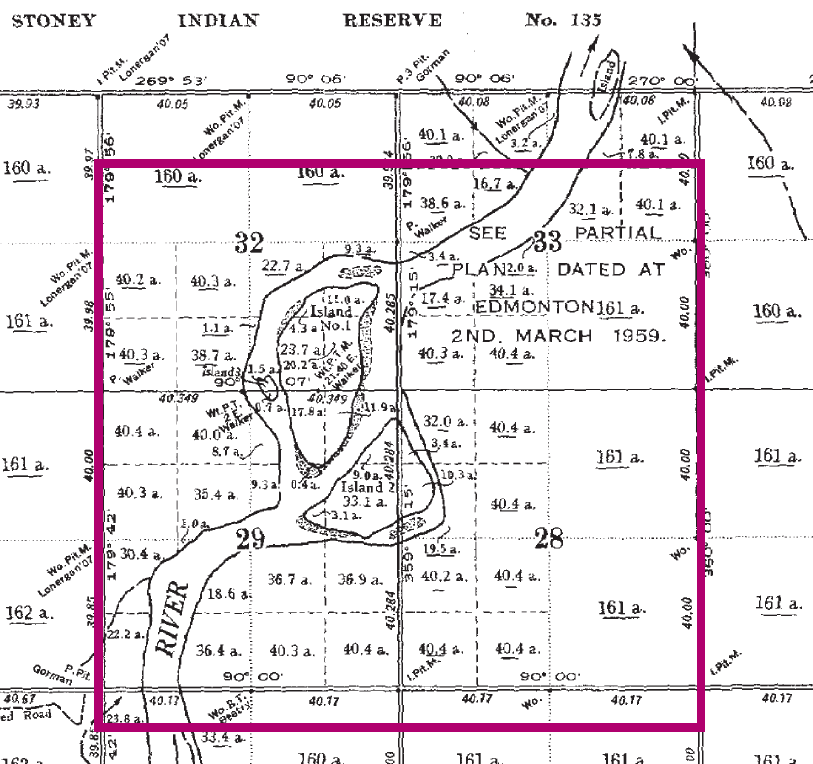 Surveys of Big Island 1929. Note the two portions of the Island.