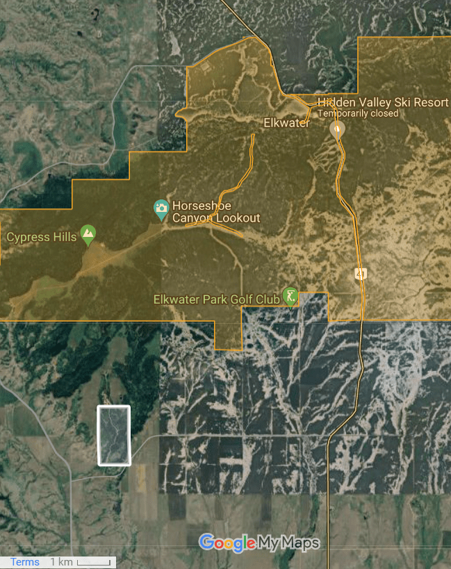 Screen capture from the SAPAA-Google Map of Eagles Nest, bottom left hand corner.