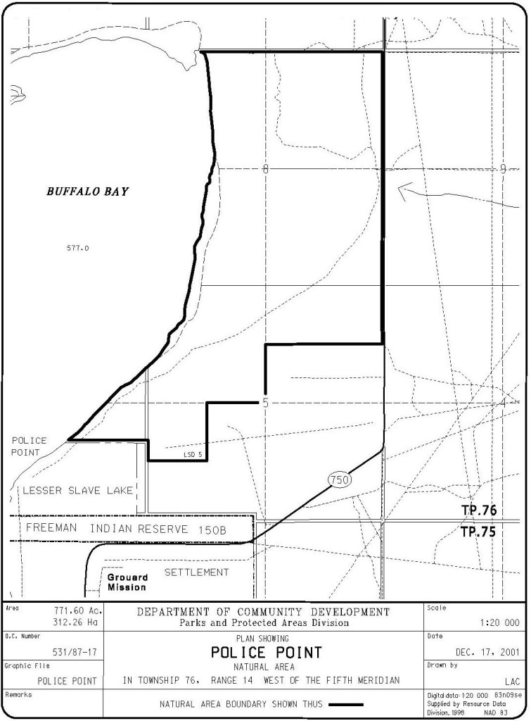 Police Point Site Map (Government of Alberta)