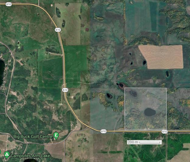 Screen capture from the SAPAA-Google Map of Edgerton Natural Area.