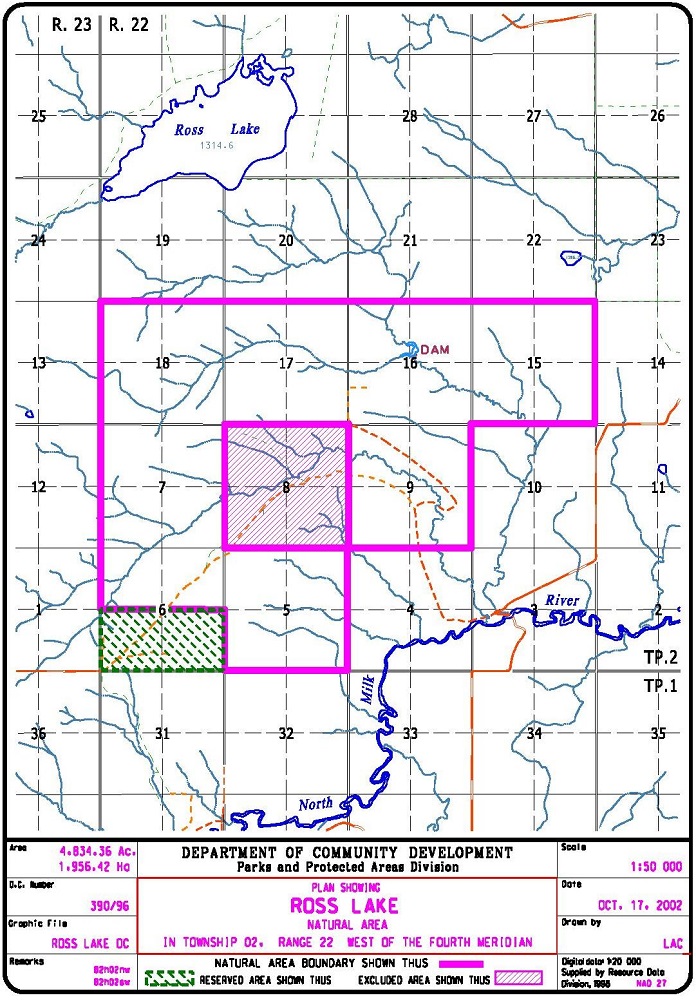 Ross Lake Site Map (Government of Alberta)