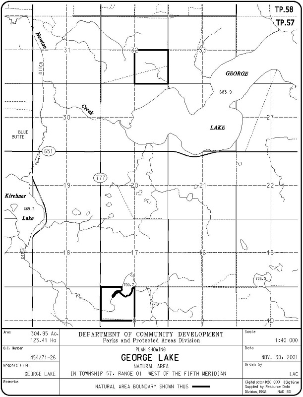 George Lake (OC) Site Map (Government of Alberta)