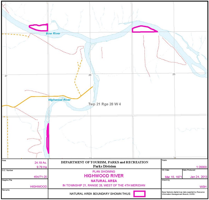 Highwood River Site Map (Government of Alberta)