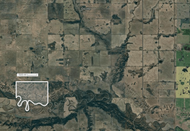 Screen capture from the SAPAA-Google Map of Oxville (PNT) Natural Area.