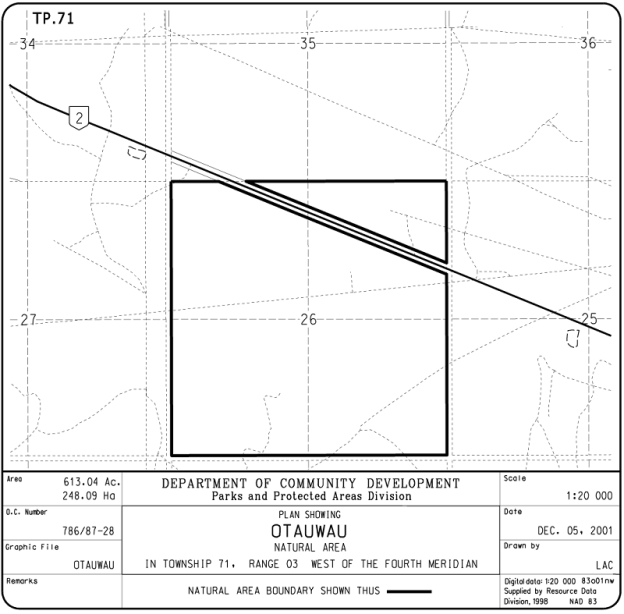 Otauwau Site Map (Government of Alberta)