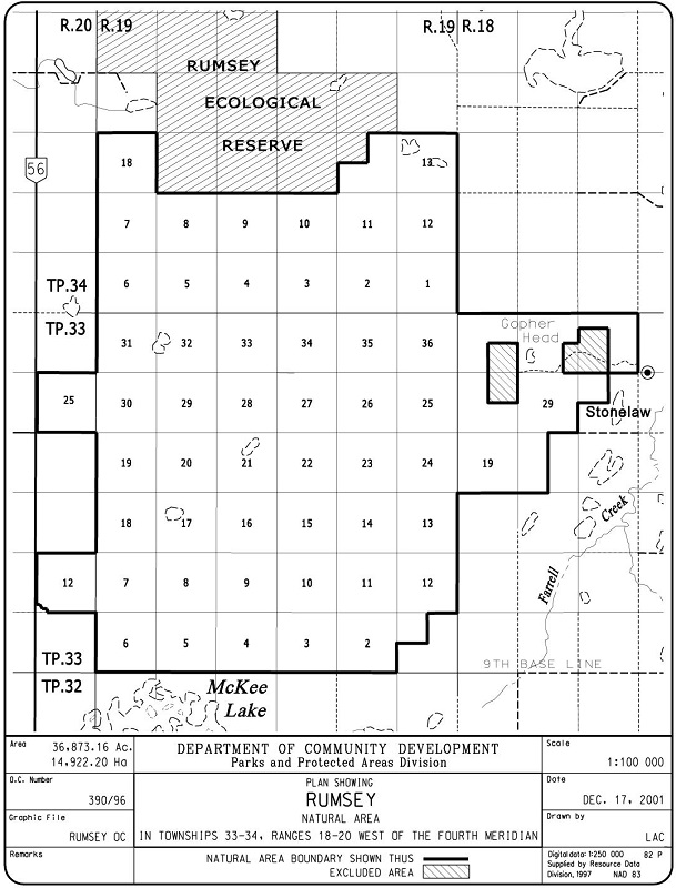 Rumsey NA Site Map (Government of Alberta)