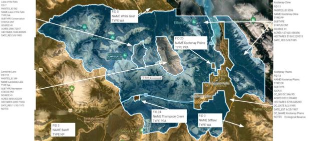 Kootenay-Cline Cluster of Protected and Recreational Areas