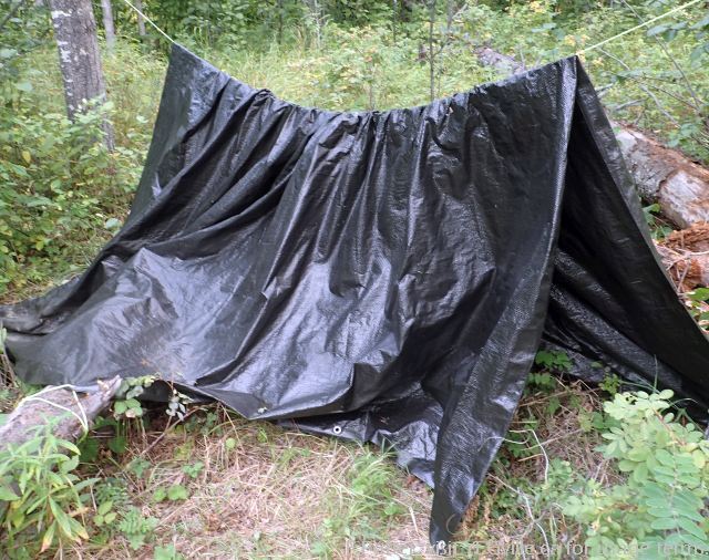 Temporary structure strung up at the top of Mount Butte.
