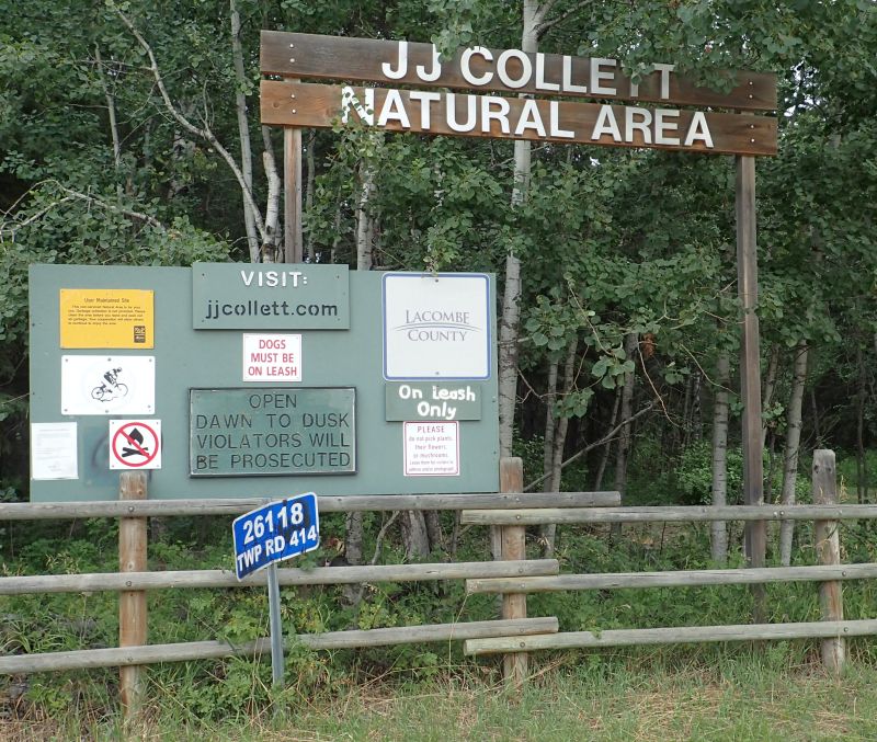 Information signs in front of the NA, JJ Collett, 2024-08-14, P. Potter.