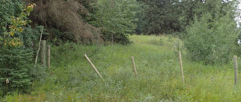 Access gate in the NE corner of the NA, Ukalta Dunes (PNT) NA, 2024-08-30, P. Potter.