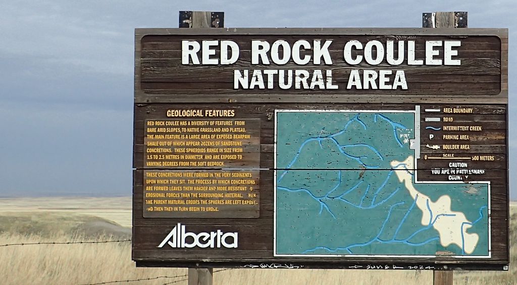 Information sign, Red Rock Coulee NA, 2024-10-16, P. Potter.