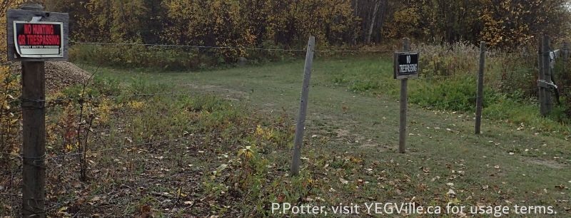 End of TWP 613 and access to the East-parcel of the NA, Tawatinaw NA, 2024-10-07, P. Potter.