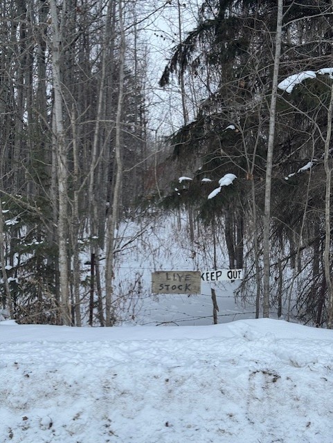 Signage on the South parcel, Anton Lk PNT, 2024-12-29, P. Potter.