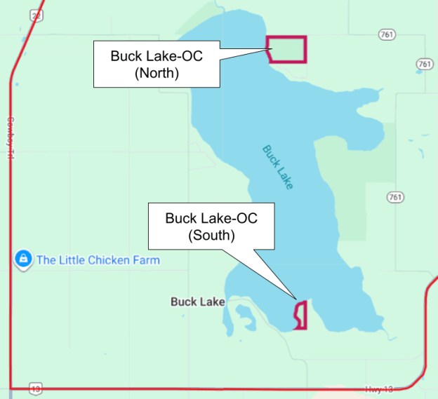 North and South parcels of Buck Lake NA.