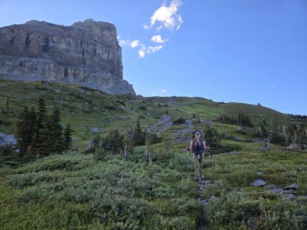 The descent from the shoulder of Beehive Mountain, 2025-08-18, Wallis L.