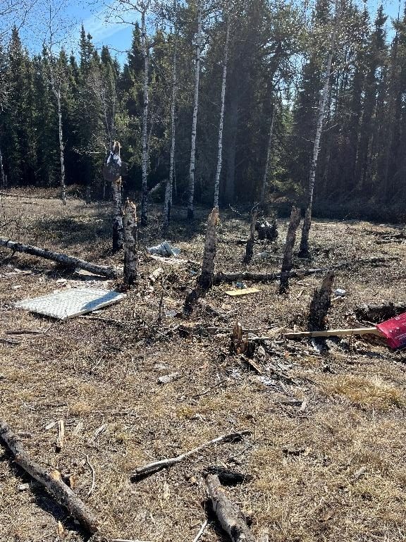 Destruction associated with target practice at Redwater River Natural Area. Photo: P Cotterill.